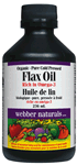 Webber Naturals 有机冷榨纯亚麻子油,236毫升 WN3343