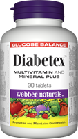 Webber Diabetex糖尿病配方,添加多种维生素和矿物质,90粒 3435