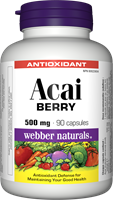 webber naturals  Acai巴西莓果浓缩萃取,500毫克,90粒胶囊 WN3455