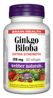 Webber Naturals 银杏叶提取物,超强度,120毫克,90粒 3464