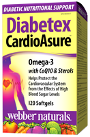 Webber Naturals Diabetex Omega-3和辅酶Q10含植物甾醇(降胆固醇)120粒软胶囊 3670