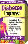 webber naturals Diabetex improve 全效改善配方,硫辛酸,桑,肉桂及蓝莓,120粒, 3673