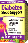 Webber Natural Diabetex 促进睡眠配方,含褪黑激素,L-茶氨酸 & 5-HTP,60粒咀嚼片 3674