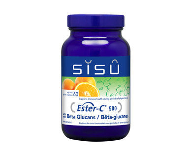 SISU Ester-C® 酯化维生素C与贝塔葡聚糖, 500毫克, 60 粒素食胶囊  2154