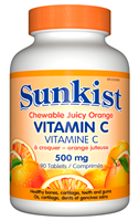 Vitamin C,  Chewable Juicy Orange, 500 mg, 90 tablets