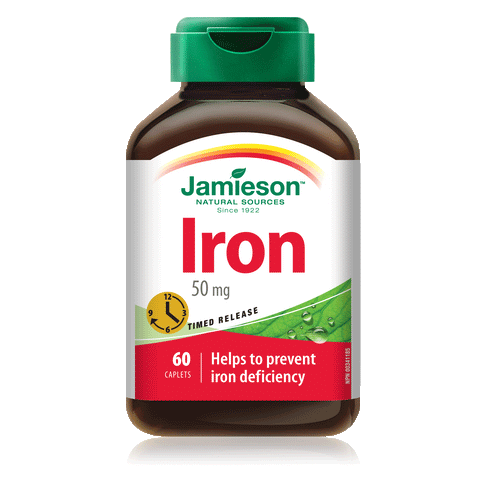 Iron 50 mg — Timed Release, 60 caplets