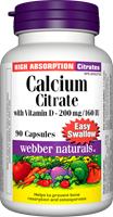 Calcium Citrate with D3, Easy Swallow, 200 mg/160 IU, 90 capsules