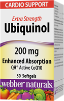 Ubiquinol, QH Active CoQ10, Enhanced Absorption, 200 mg, 30 softgels