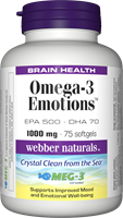 Omega-3 Emotions, (EPA 500, DHA 70), 75 softgels