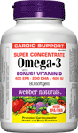 Omega-3 Super Concentrate with Vitamin D, 1065mg/400 IU (EPA 400, DHA 200), 80 softgels