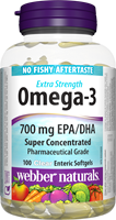 Webber 加强型Omega-3, 700 EPA/DHA, 100粒透明胶囊 3397