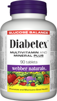 Webber Diabetex糖尿病配方，添加多种维生素和矿物质，90粒 3435