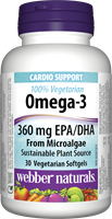 Omega-3 From Microalgae, 100% Vegetarian 1000 mg, 30 softgels