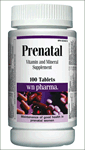 Prenatal, Vitamin and Mineral Supplement - 35 mg Iron, 100 tablets