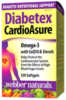 Webber Naturals Diabetex Omega-3和辅酶Q10含植物甾醇（降胆固醇）120粒软胶囊 3670