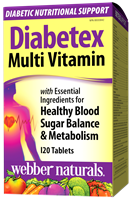 Webber Naturals Diabetex 糖尿病专用综合维生素和矿物质, 120片 3671