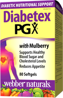 Webber Naturals Diabetex PGX Daily 糖尿病专用减肥配方,含桑叶提取,825毫克,80粒 3672