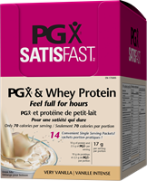 PGX Satisfast Very Vanilla, PGX & Whey Protein, 14 pouches