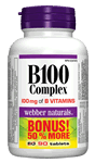 B100 Complex, 100mg, BONUS! 50% MORE, 60+30 tablets