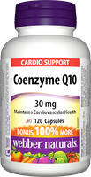 Coenzyme Q10, 30 mg, BONUS! 100% MORE, 60+60 capsules