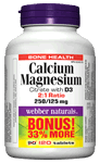 Calcium Magnesium Citrate with D3, 2:1 Ratio, 250/125 mg/200 IU, BONUS! 33% MORE, 90+30 tablets