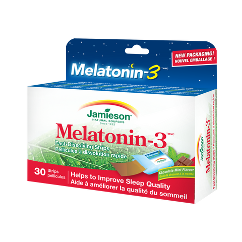 Melatonin-3™ Strips – Chocolate Mint, 30 strips