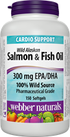 Omega-3 野生三文魚油, 1000 毫克 (EPA 180, DHA 120), 150 粒軟膠囊