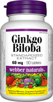 Ginkgo Biloba, 60 mg, 90 tablets