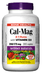 Cal-Mag 2:1 with D3, 350/175 mg/100 IU, 300 caplets