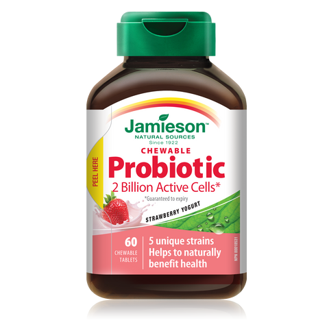 Chewable Probiotic — Strawberry Yogurt, 60 chewable tabs