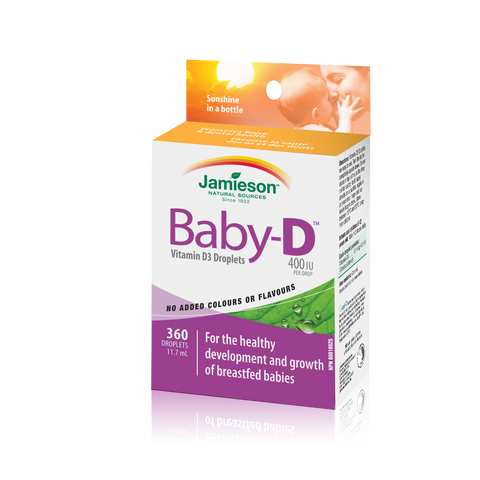 Baby-D Vitamin D3 400 IU Droplets, 360 drops