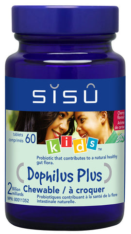 SISU Dophilus Plus 儿童专用益生菌 20亿益生菌 60粒咀嚼片 樱桃口味  1295